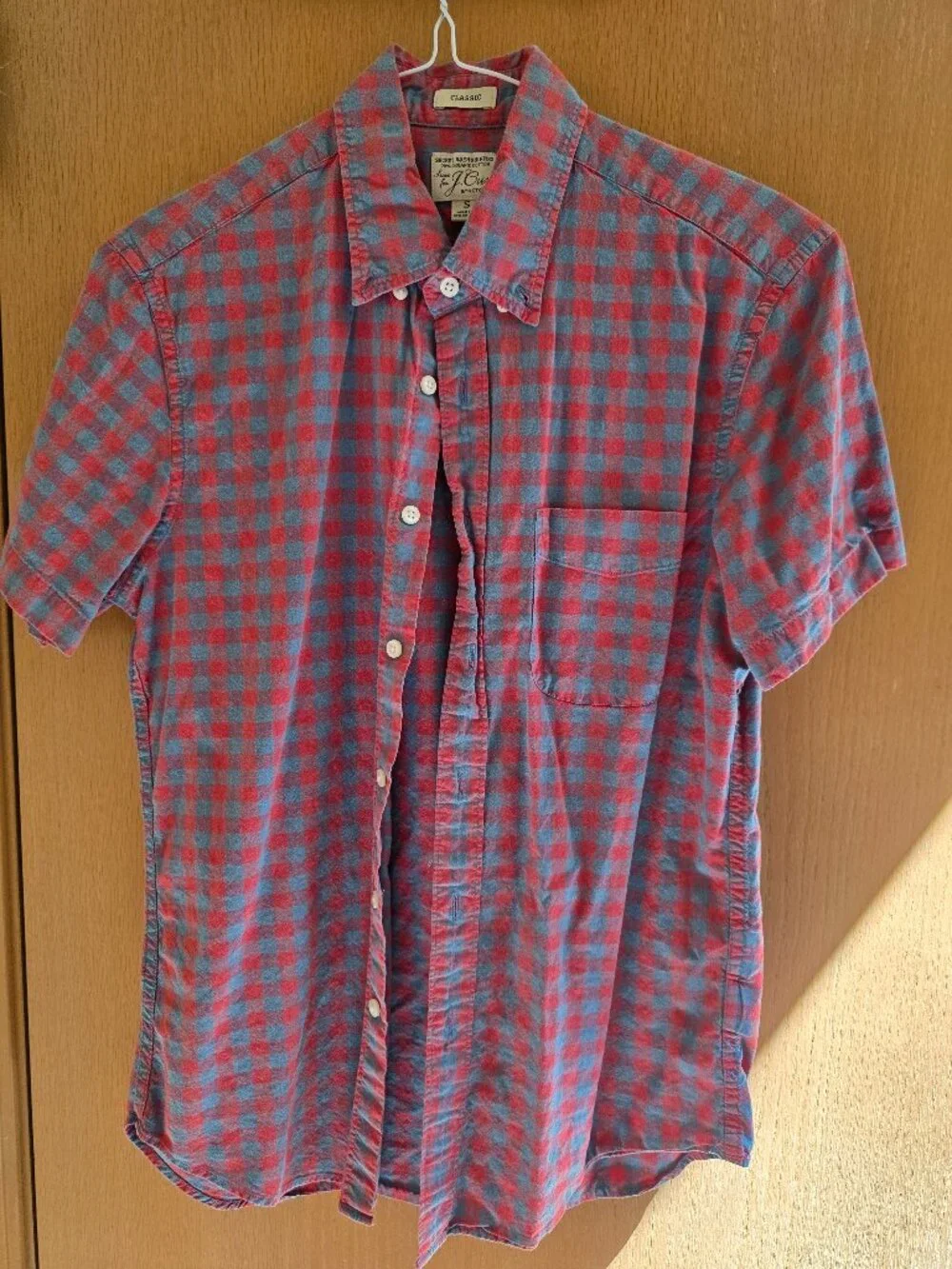 Gingham button down shirt